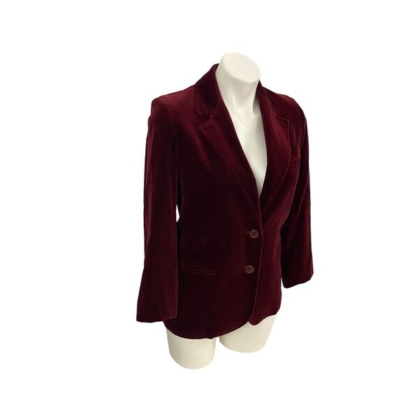 Women’s Vintage Red Velvet Blazer - Holiday Party Perfection! - Picture 15 of 16